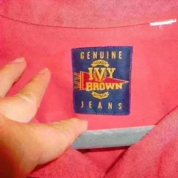 Ivy Brown Vintage Men's coral button‎ down hunting shirt Large - Picture 2 of 6